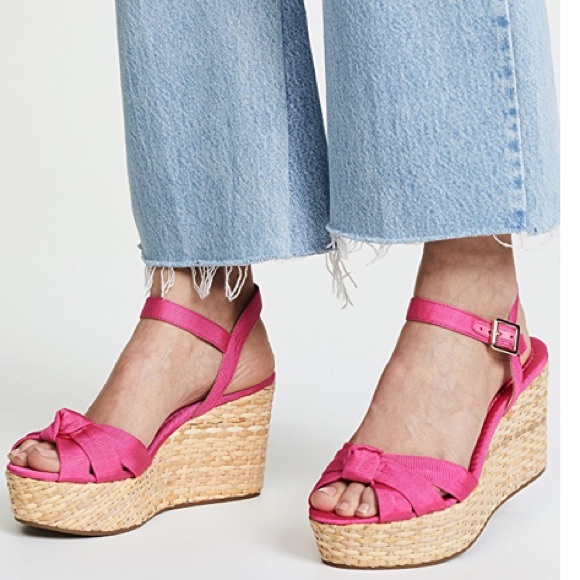 pink strappy wedges